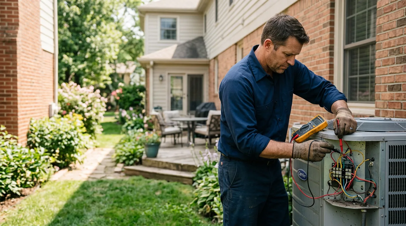 HVAC technician working near Greenfield, MA